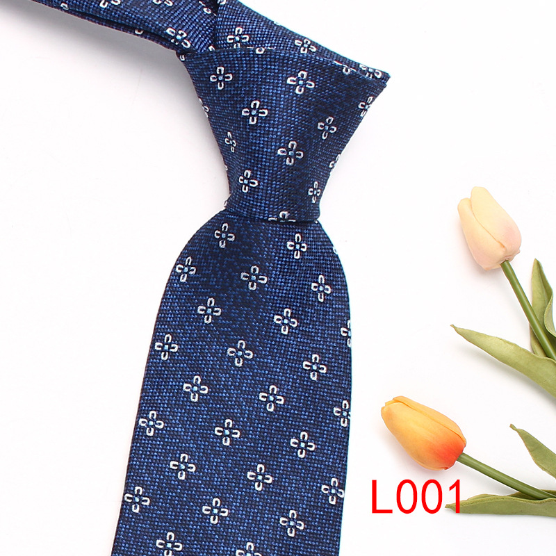 ネクタイ 小紋柄四つ葉モチーフフォーマルネクタイ