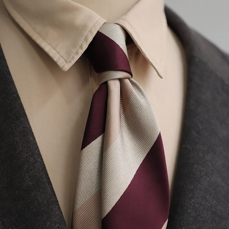 ネクタイ 斜めストライプ柄レジメンタルネクタイ