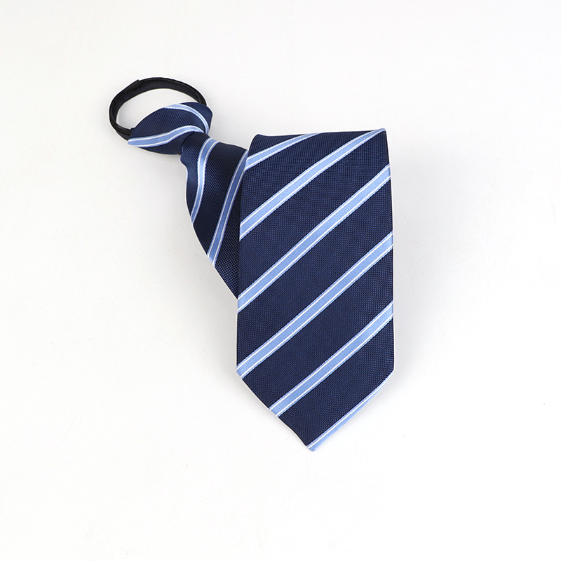 ネクタイ 斜線模様付きワンタッチ結び簡単装着型ネクタイ