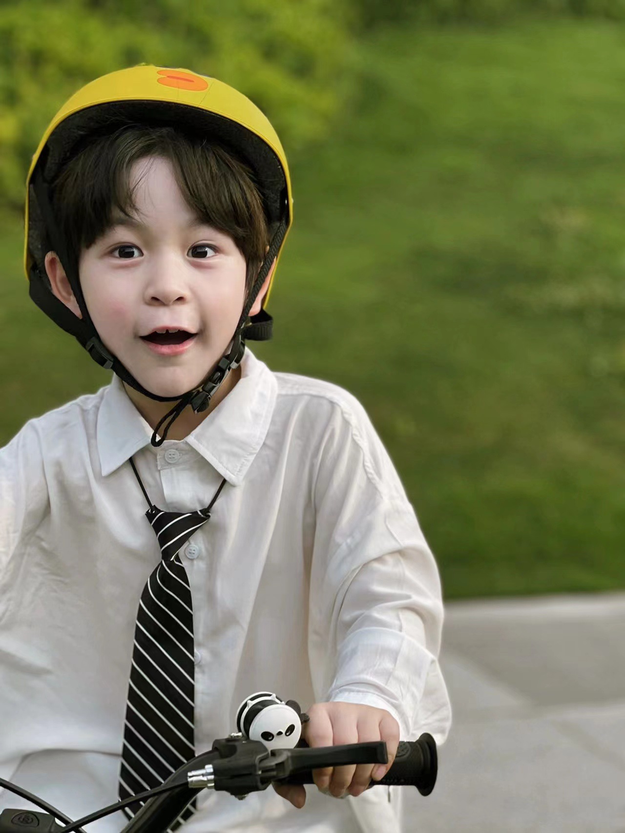 ネクタイ キッズ用斜めストライプ柄ワンタッチネクタイ