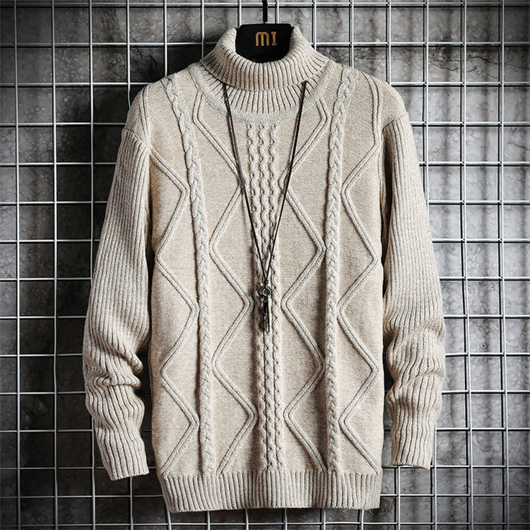 【メンズ タートルネック セーター】厚手ケーブル編みニット｜防寒×上品デザインの冬物トップス neckty＋