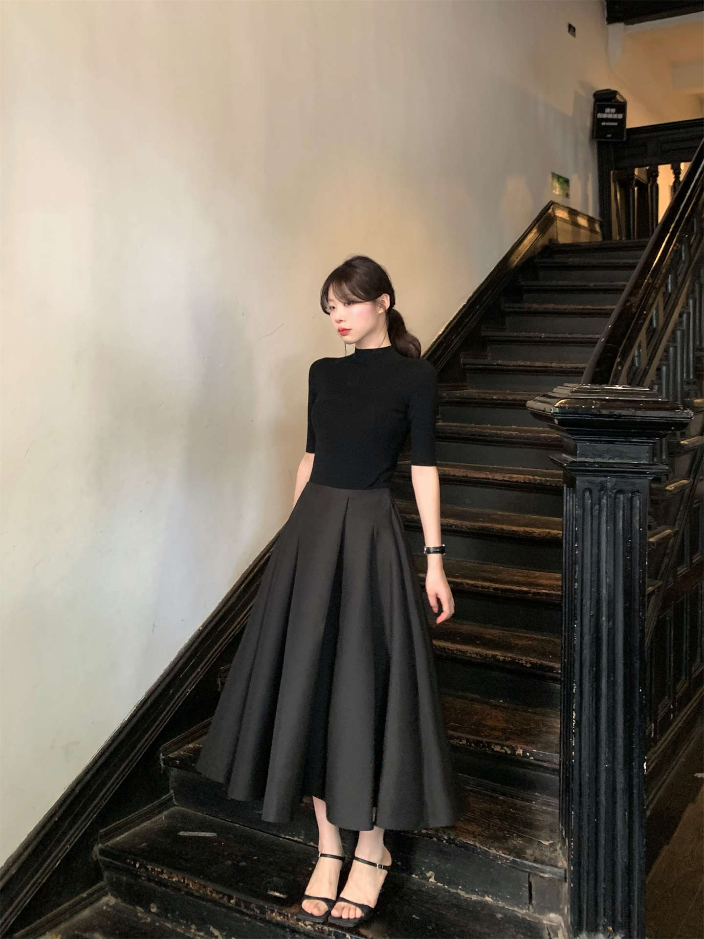 春新作 タートルネック ワンピース 二点セット