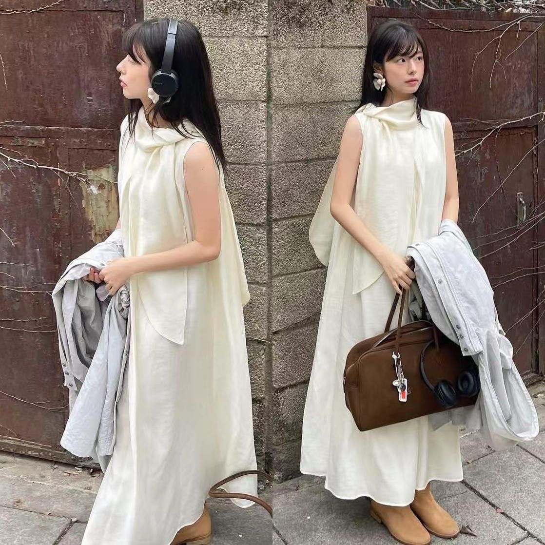 【骨格ウェーブ向け】タートルネック ノースリーブニット｜ハイウエスト美シルエットトップス