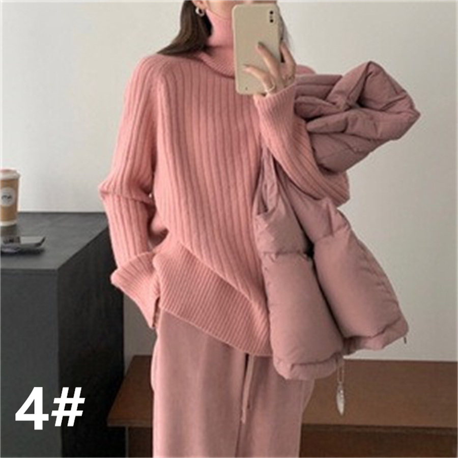 新作 タートルネック セーター 体型カバー レディース　長袖