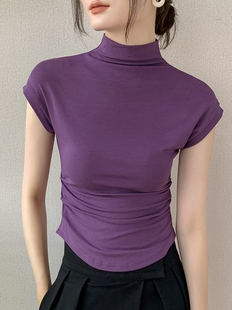 タートルネック フレアスリーブTシャツ