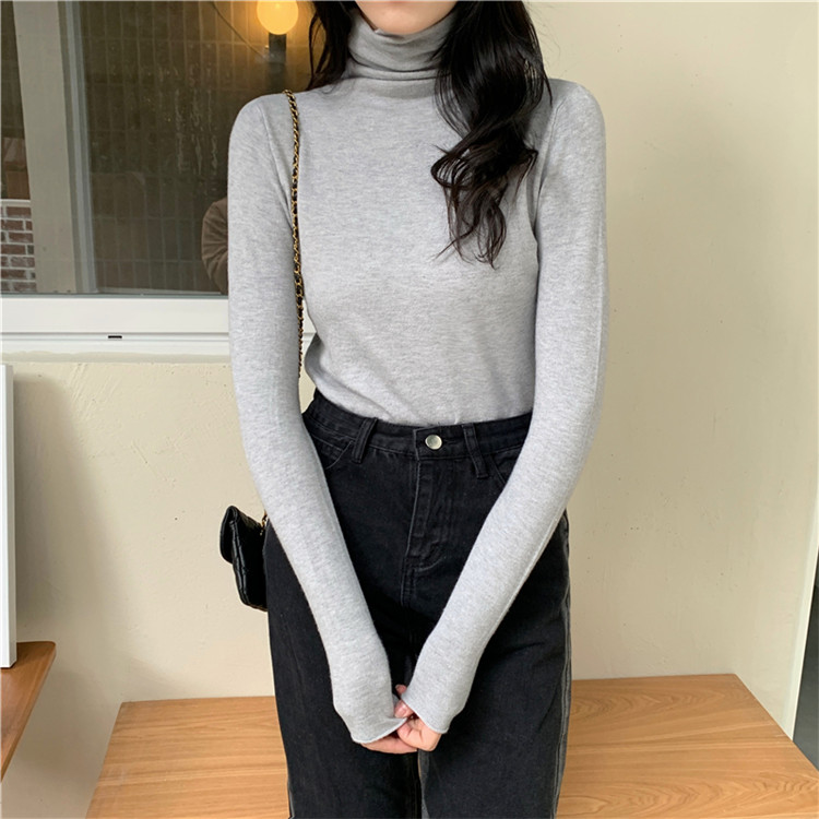 冬の必需品 暖かニットタートルネックシャツ 女性用　タートルネック　レディース　長袖