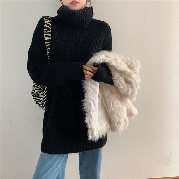 タートルネック　ゆったり着れる  長袖セーター 限定販売　かわいい系
