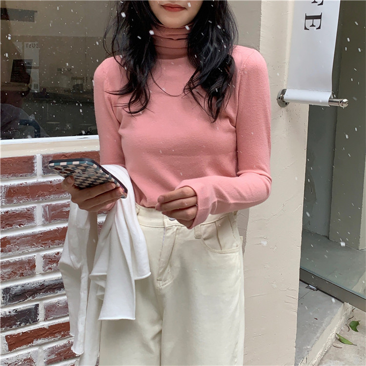 冬の必需品 暖かニットタートルネックシャツ 女性用　タートルネック　レディース　長袖