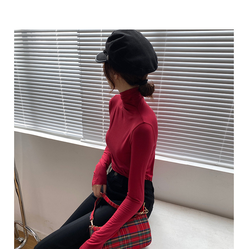 新作 長袖タートルネックシャツ 全９色展開 柔らか素材 冷え対策　レディース　長袖