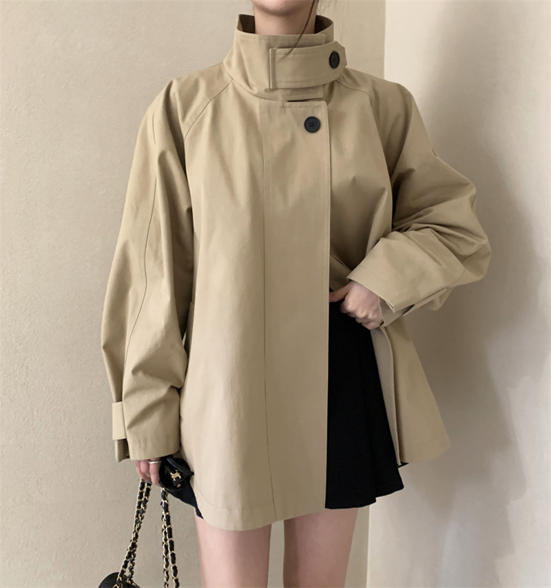 レトロ風タートルネック ショートジャケット