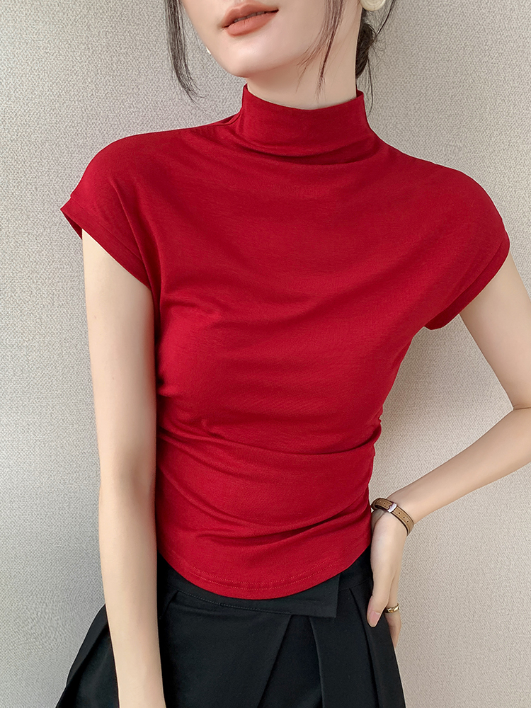 タートルネック フレアスリーブTシャツ