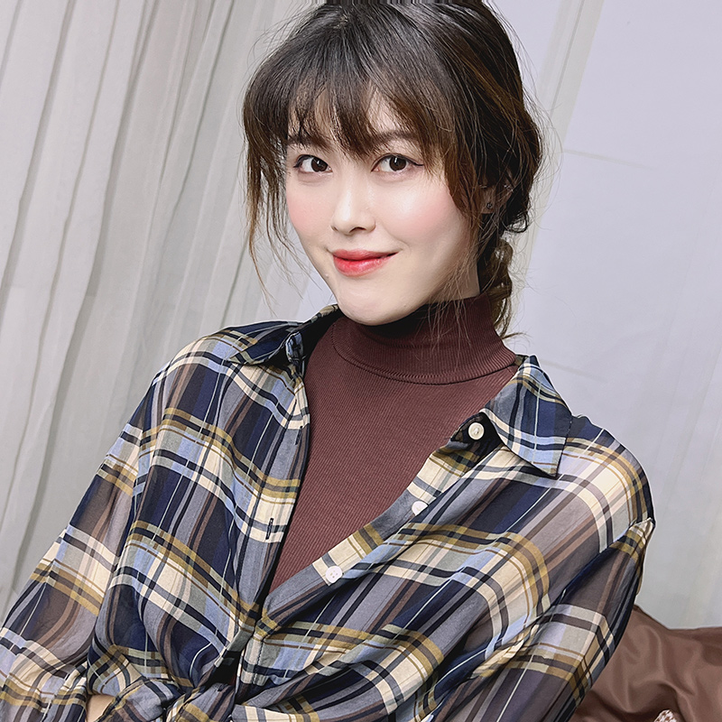 タートルネック風薄手伸縮性抜群 着脱簡単つけ襟