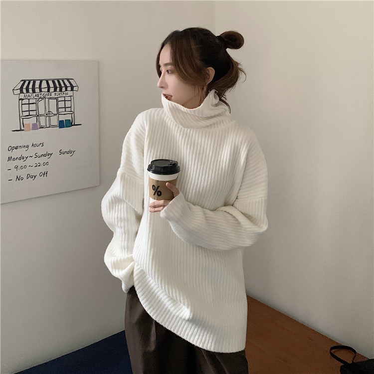 タートルネック　ゆったり着れる  長袖セーター 限定販売　かわいい系