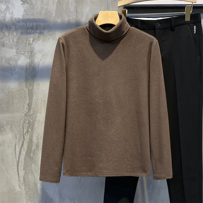 メンズ 長袖 タートルネック シャツ 無地 ゆったり