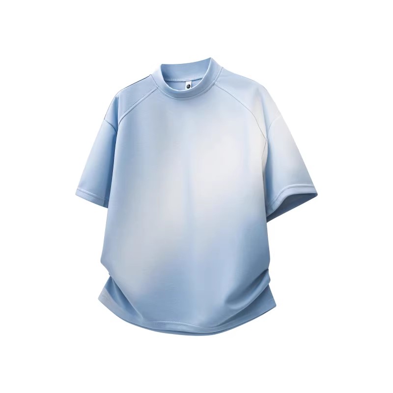 タートルネック厚手素材半袖Tシャツ