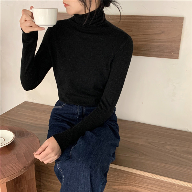 冬の必需品 暖かニットタートルネックシャツ 女性用　タートルネック　レディース　長袖