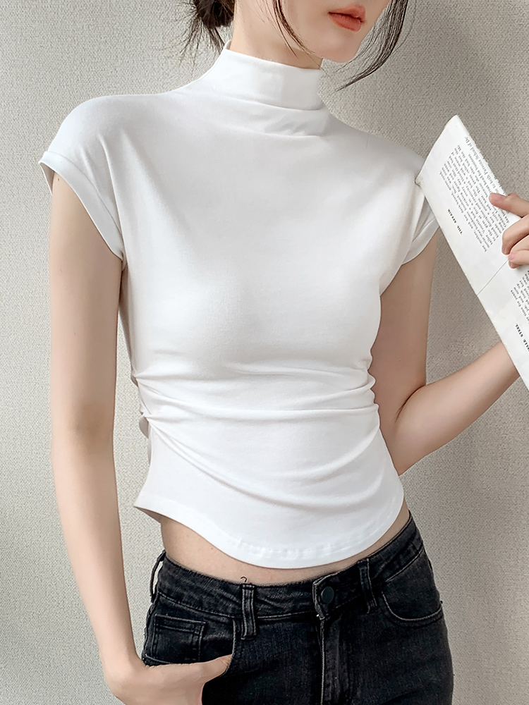 タートルネック フレアスリーブTシャツ