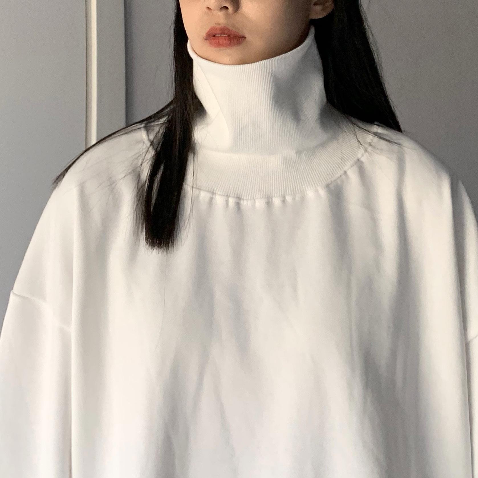 男性用ゆったりタートルネックシャツ長袖大きいサイズ対応 ぽっちゃり