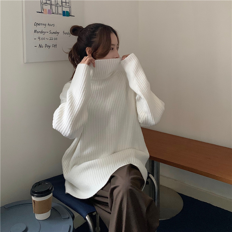 タートルネック　ゆったり着れる  長袖セーター 限定販売　かわいい系