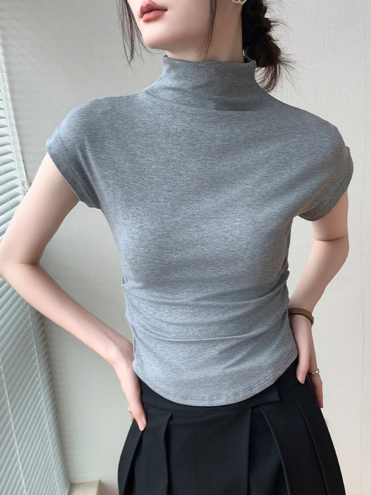 タートルネック フレアスリーブTシャツ