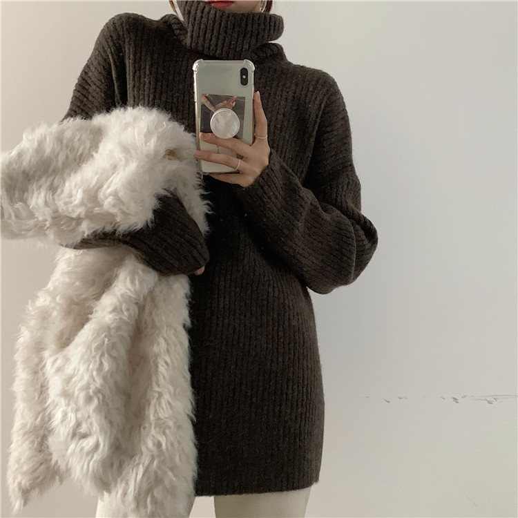 タートルネック　ゆったり着れる  長袖セーター 限定販売　かわいい系
