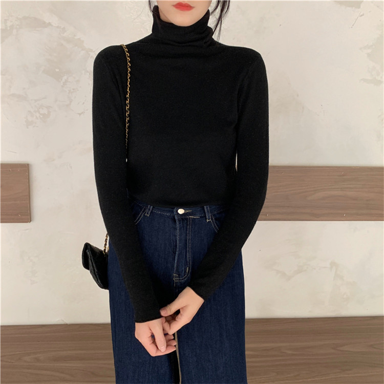 冬の必需品 暖かニットタートルネックシャツ 女性用　タートルネック　レディース　長袖