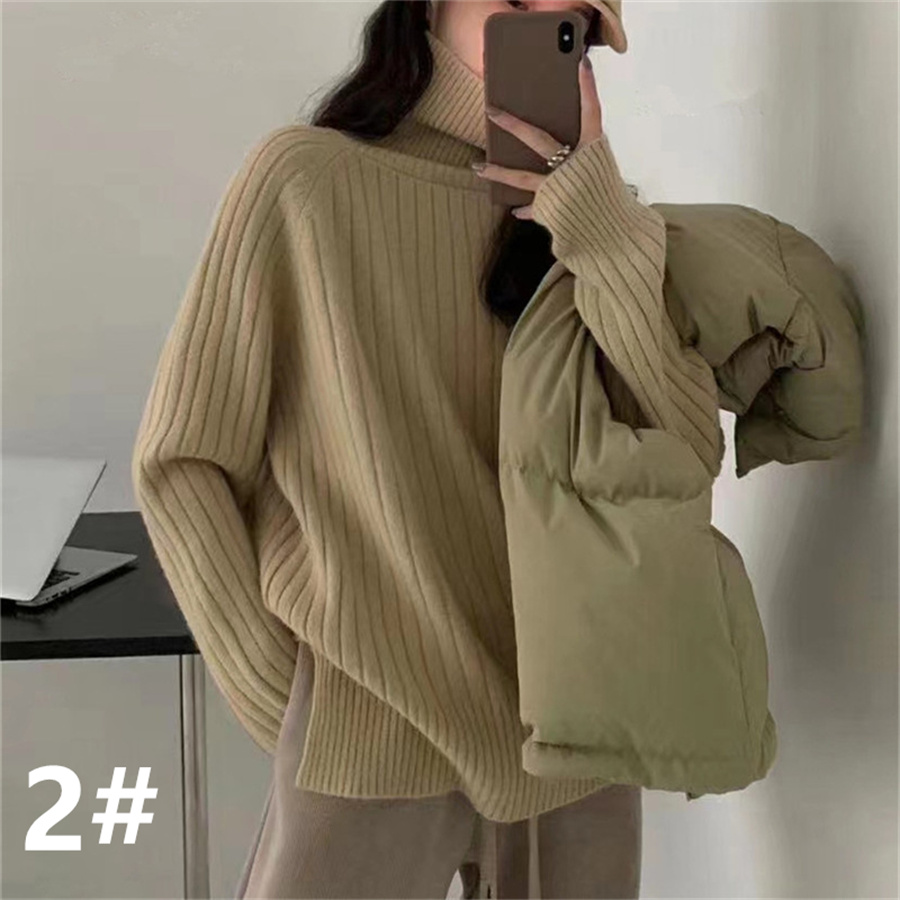 新作 タートルネック セーター 体型カバー レディース　長袖