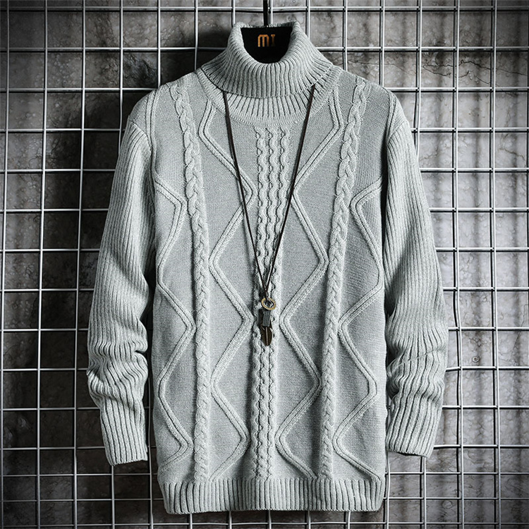 【メンズ タートルネック セーター】厚手ケーブル編みニット｜防寒×上品デザインの冬物トップス neckty＋