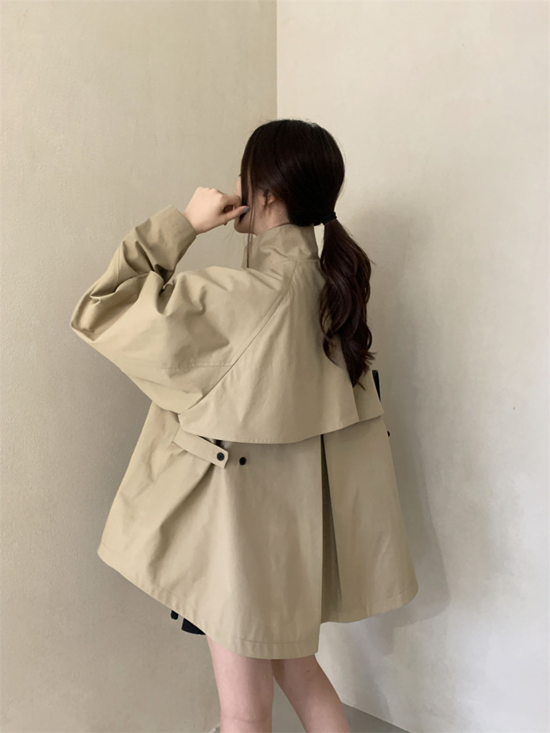 レトロ風タートルネック ショートジャケット
