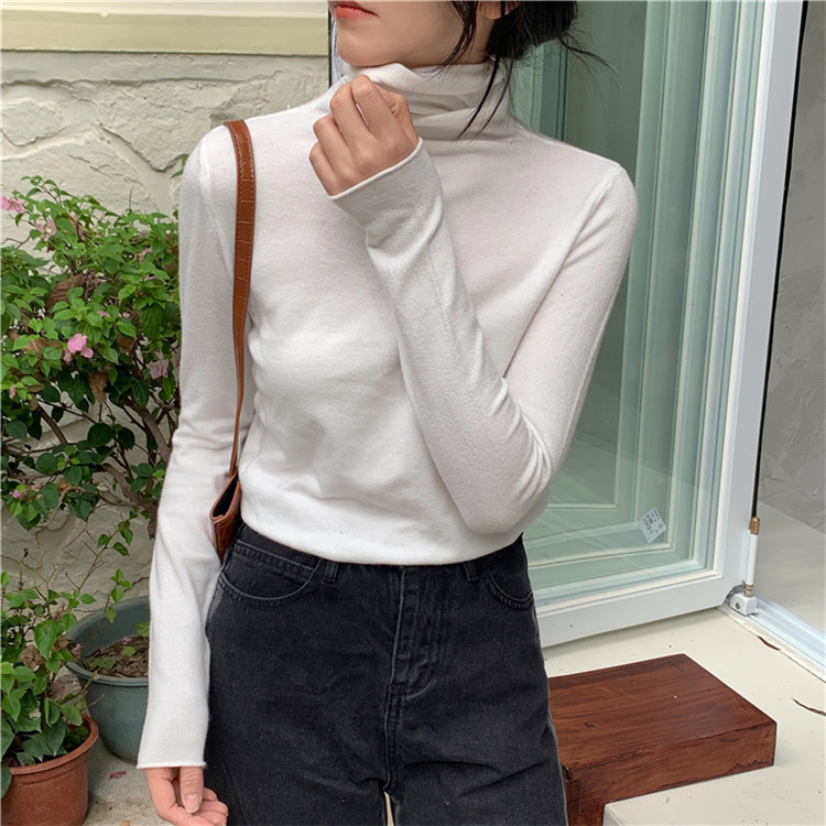 冬の必需品 暖かニットタートルネックシャツ 女性用　タートルネック　レディース　長袖