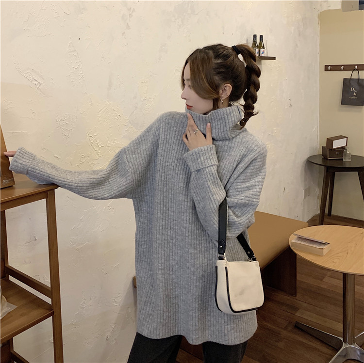 タートルネック　ゆったり着れる  長袖セーター 限定販売　かわいい系