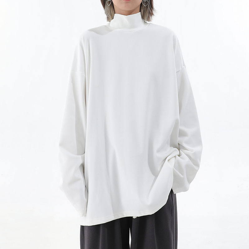 厚手タートルネック長袖プルオーバー
