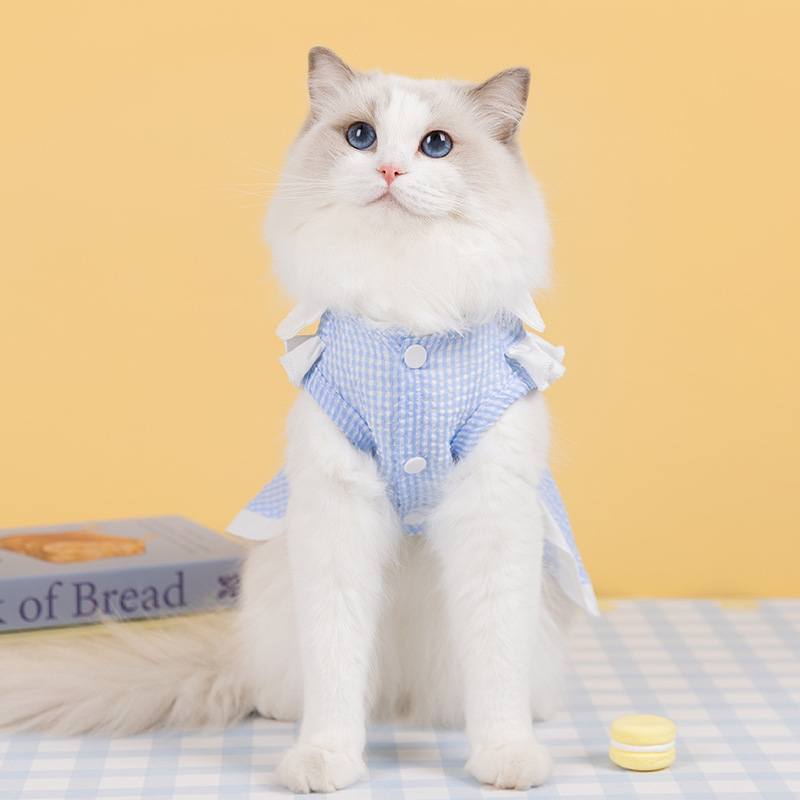 猫服 愛らしいメイド服風猫用ワンピース