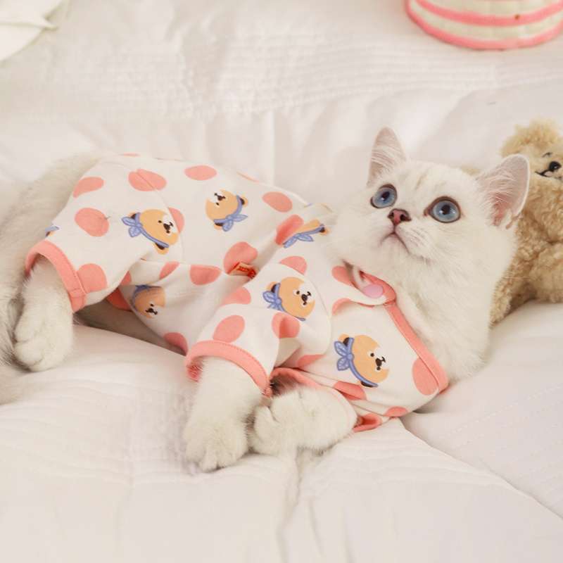 Cat Clothing Winter Jacket | Fluffy Hoodie-Style Cat Onesie