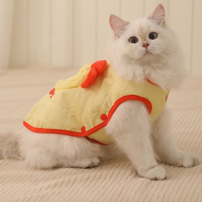猫服 ふわもこ猫ちゃん防寒ベスト