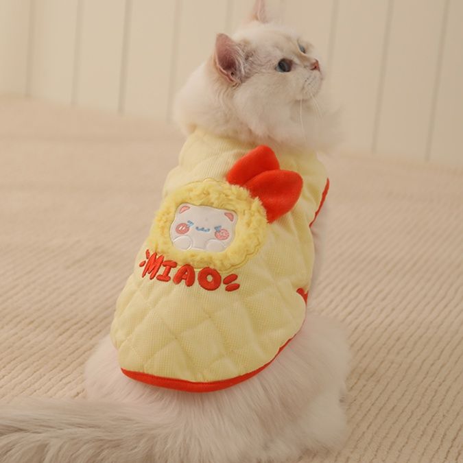 猫服 ふわもこ猫ちゃん防寒ベスト