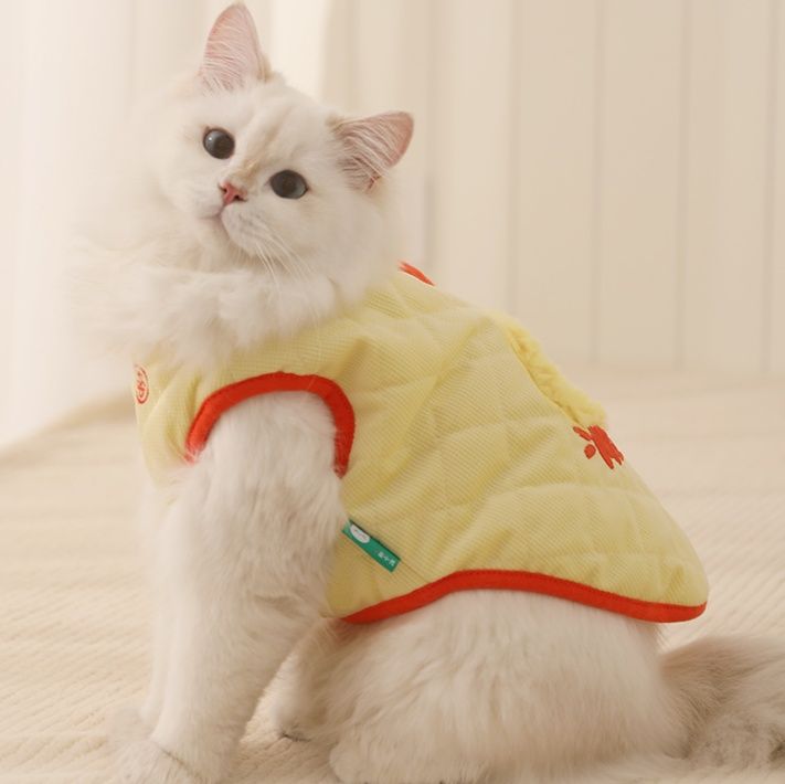 猫服 ふわもこ猫ちゃん防寒ベスト