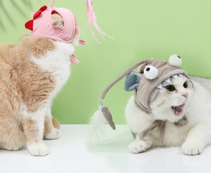 猫服 釣り好き猫ちゃん変身帽子