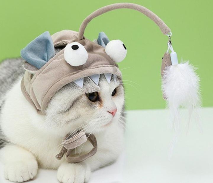 猫服 釣り好き猫ちゃん変身帽子