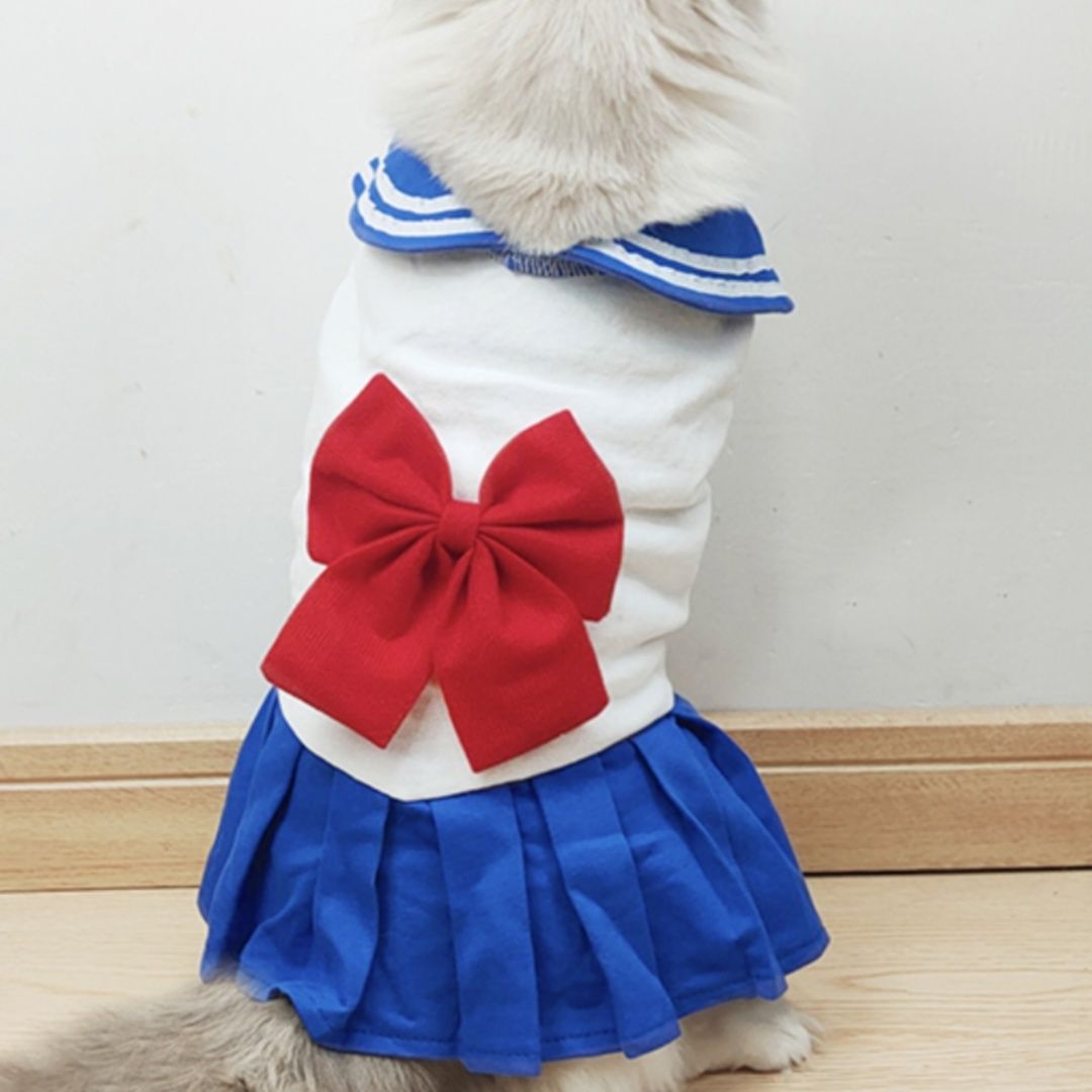 猫服 ふんわり制服リボン セーラー服