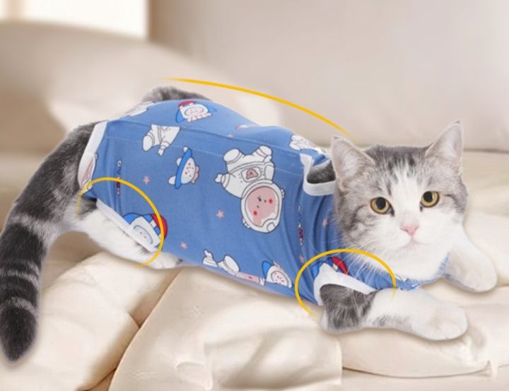 猫服 自由伸縮ノースリーブ術後服