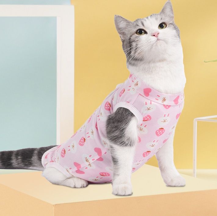 猫服 自由伸縮ノースリーブ術後服