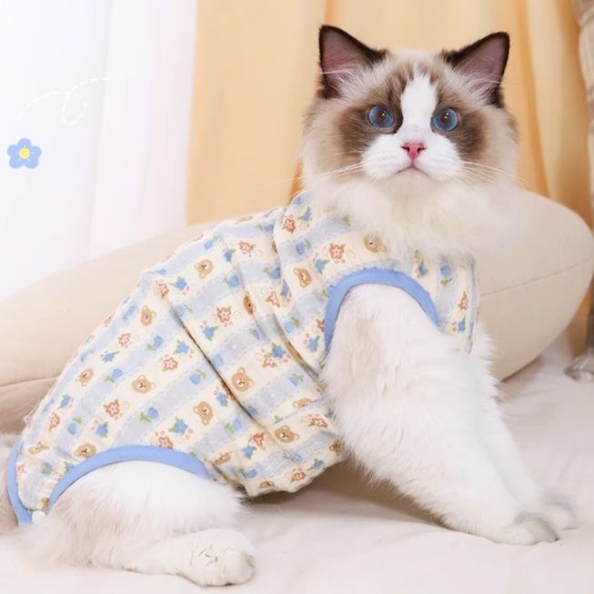 猫服 やさしい肌触り 安心術後ウェア