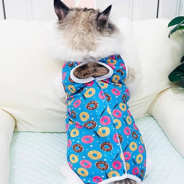 猫服 やさしいリボン結び術後服