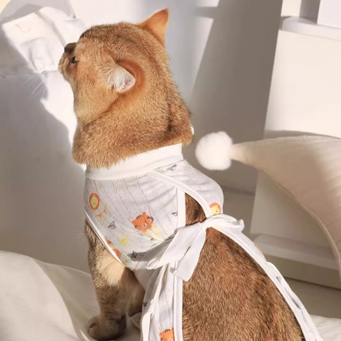 猫服 いちごリボン甚平