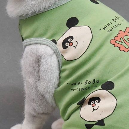 猫服 洋服くまちゃん総柄プリントタンクトップタイプ猫服