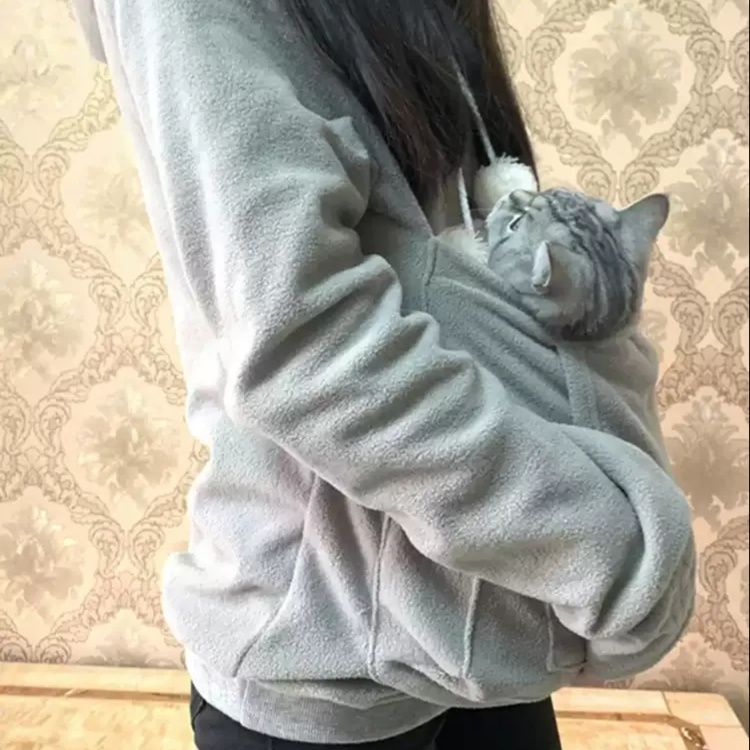 猫服 抱っこ服 | 愛猫とどこでも一緒!ポケット付おしゃれパーカー