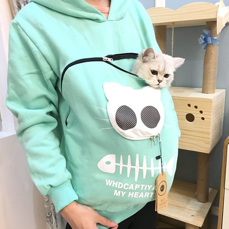 猫服  抱っこ服 | ねこ抱っこパーカー フィッシュボーン