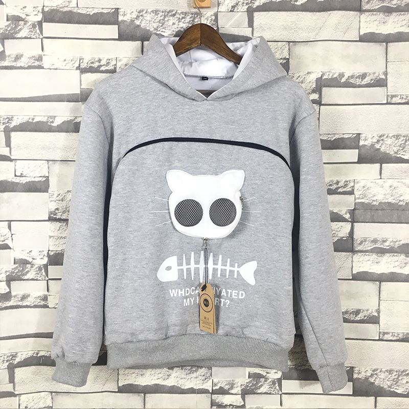 猫服  抱っこ服 | ねこ抱っこパーカー フィッシュボーン