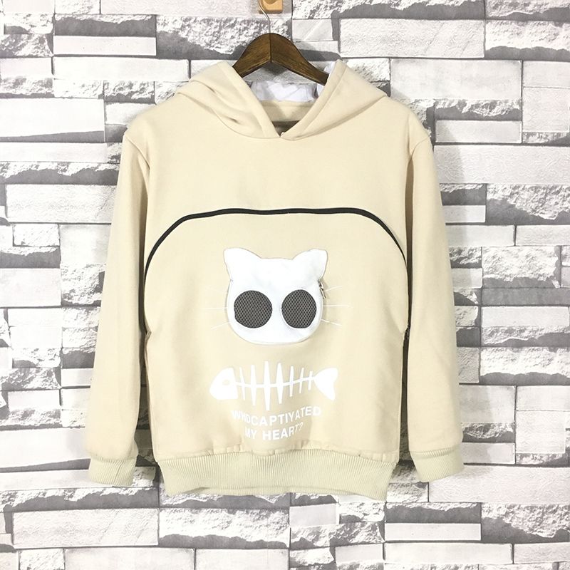 猫服  抱っこ服 | ねこ抱っこパーカー フィッシュボーン